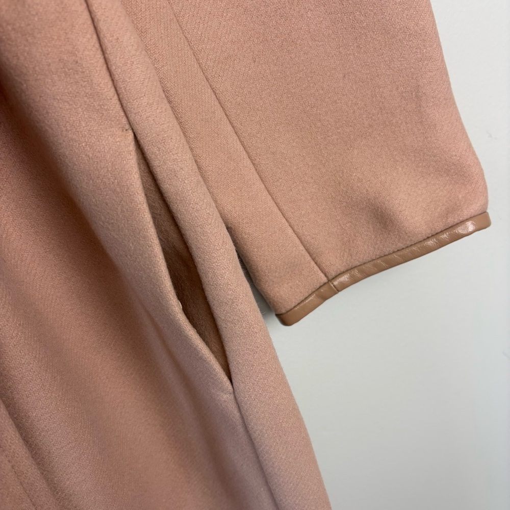 Pinko Wool Blend Coat Blush Pink‎ Womens Sz 2 Tie Waist - Picture 8 of 16